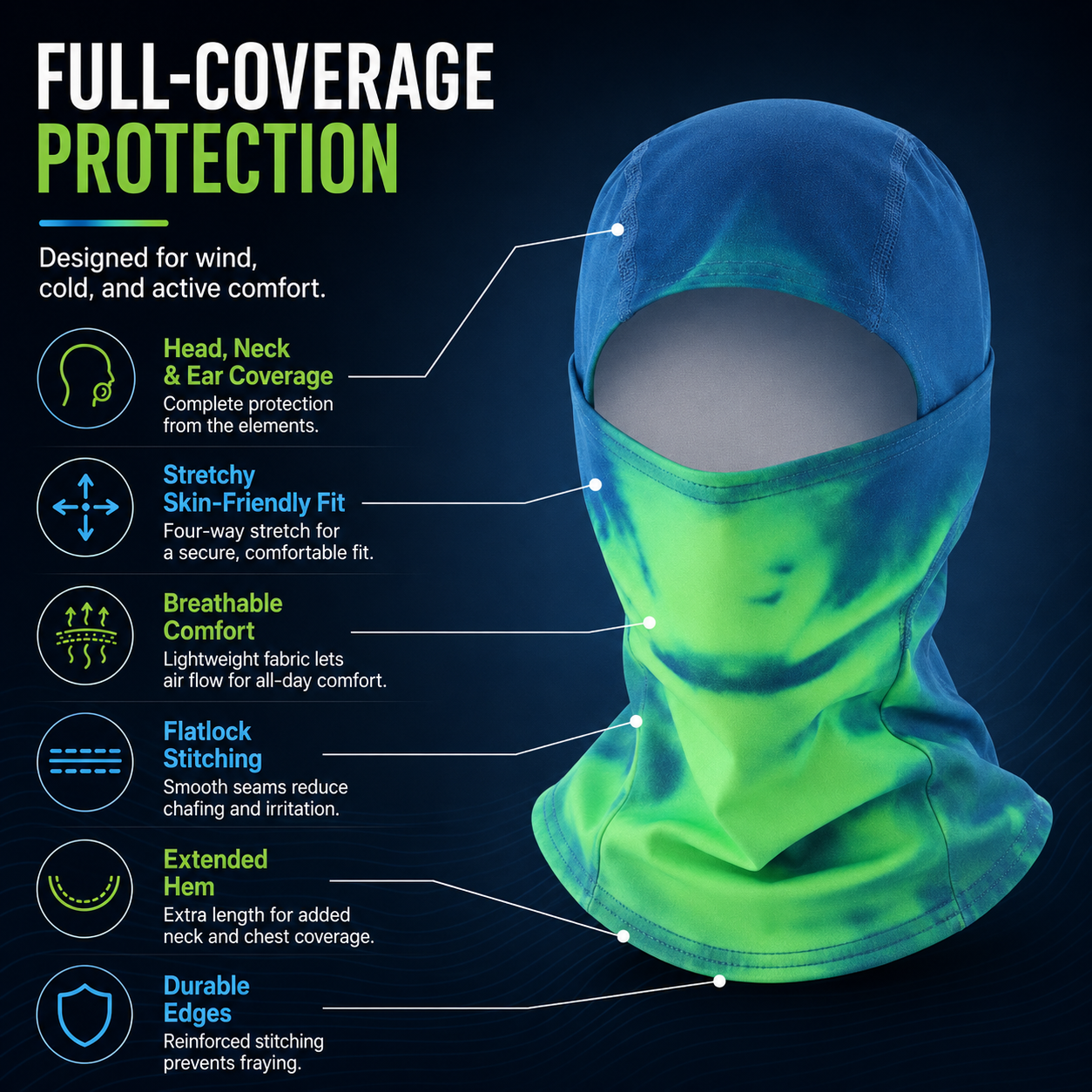 ❄️ Temperature-Sensitive Thermal Balaclava – Color-Changing Full Face Cover for Outdoor Sports 🚴‍♂️🔥
