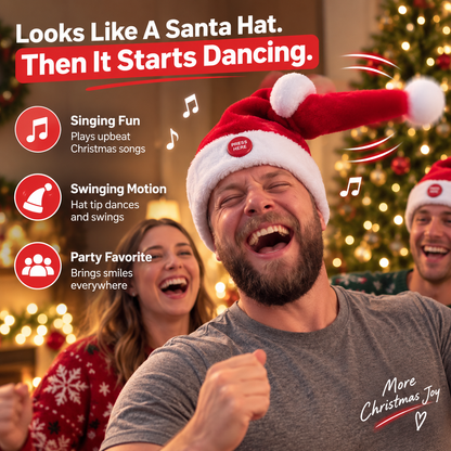 Singing & Dancing Santa Hat — Animated Christmas Party Hat🎅