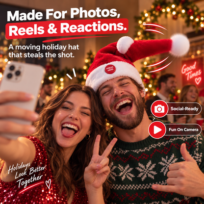 Singing & Dancing Santa Hat — Animated Christmas Party Hat🎅