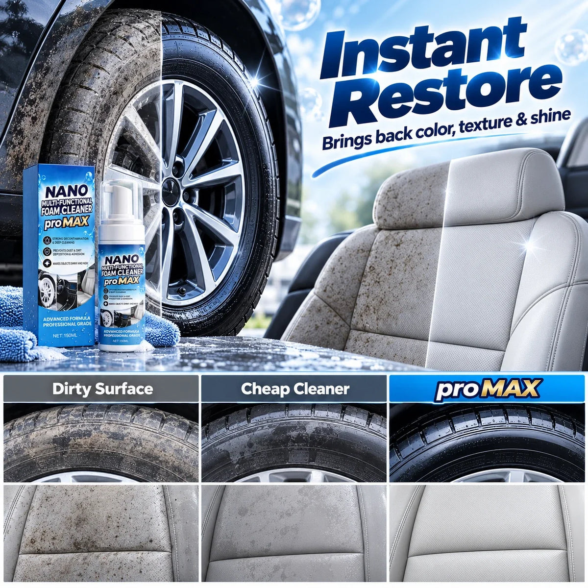 Nano Multi-Functional Foam Cleaner for Cars & Home