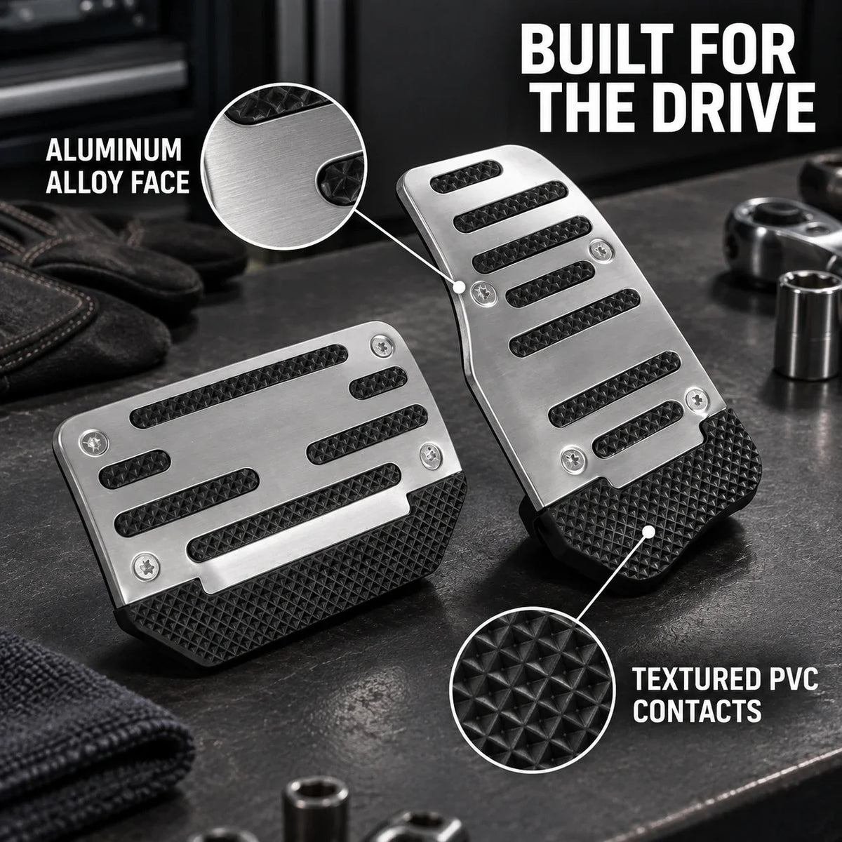 🚗 2PCS Non-Slip Gas & Brake Pedal Covers