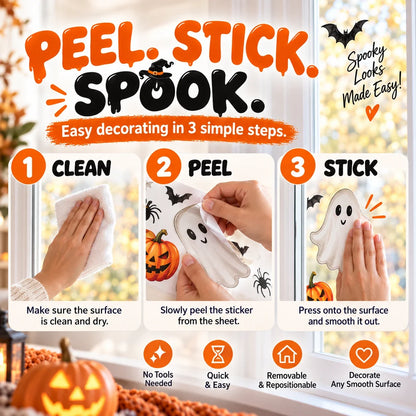 Halloween Wall & Window Stickers | Easy Spooky Decor