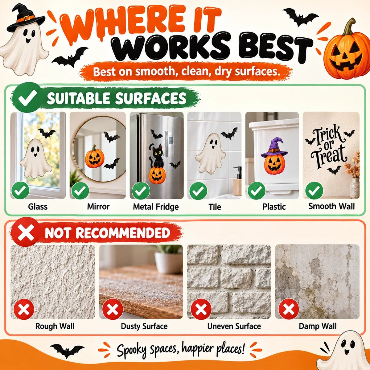 Halloween Wall & Window Stickers | Easy Spooky Decor