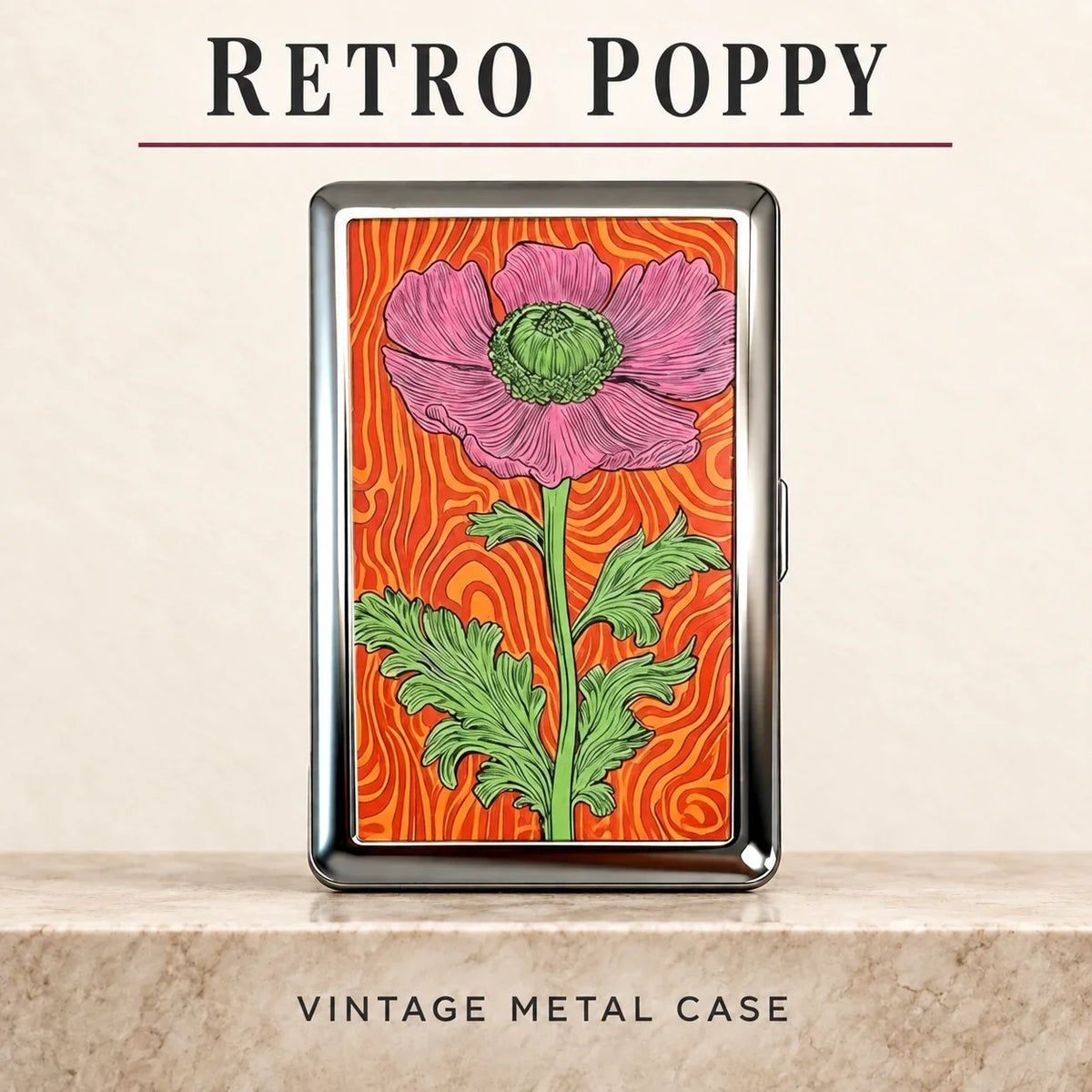 Vintage Metal Pocket Card & Essentials Organizer Case