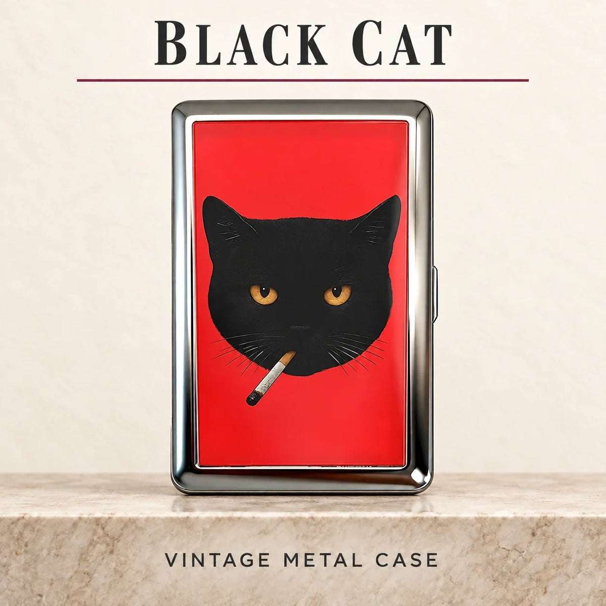 Vintage Metal Pocket Card & Essentials Organizer Case