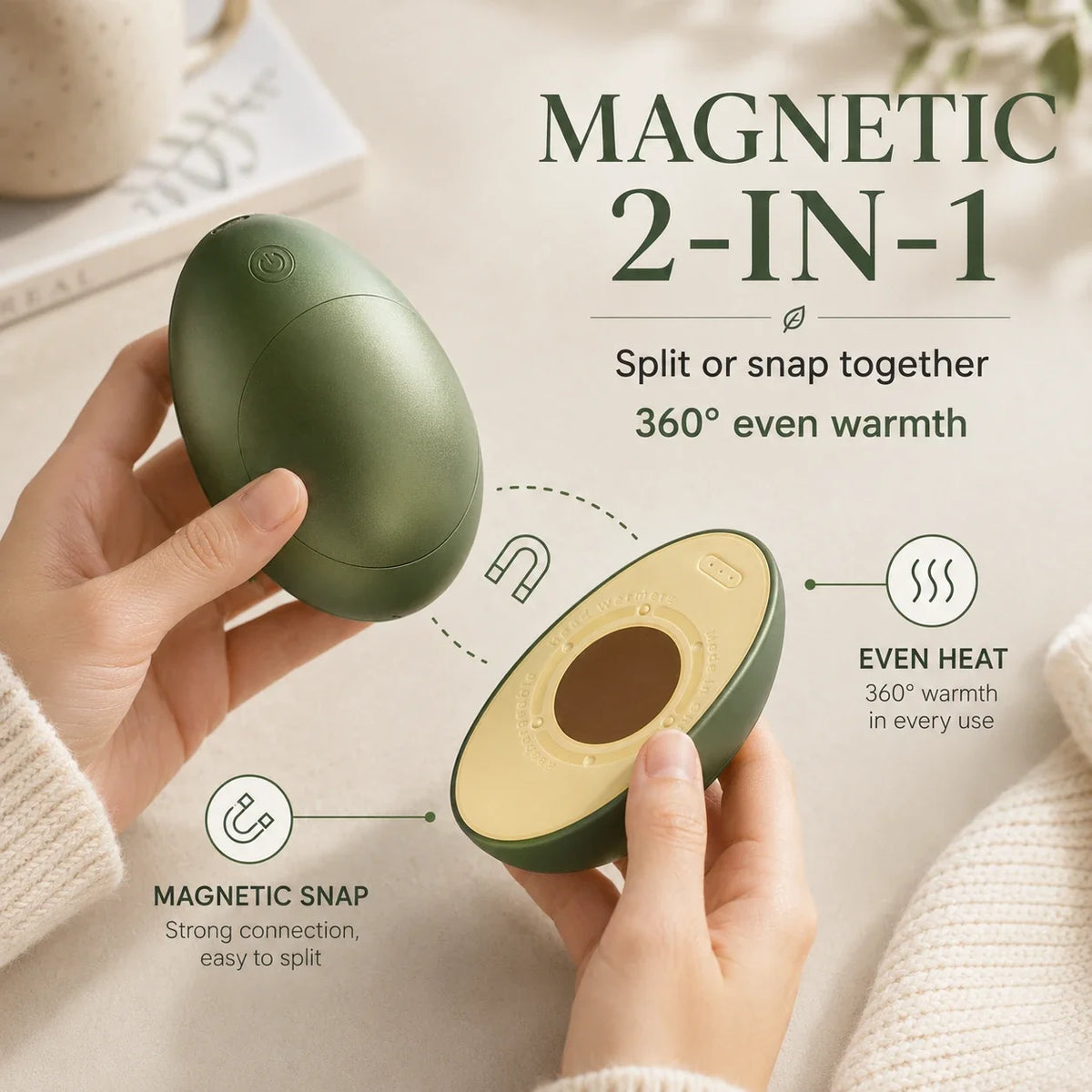 Rechargeable Magnetic Hand Warmer & Emergency Charger