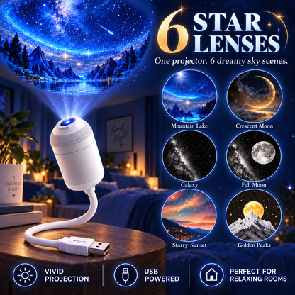 🎅 USB Christmas Atmosphere Projection Night Light for Car & Room