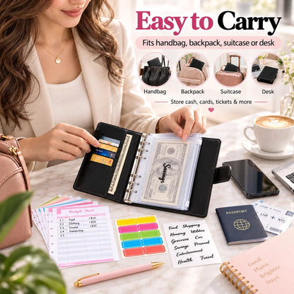 A6 Budget Binder with Cash Envelopes & Budget Sheets