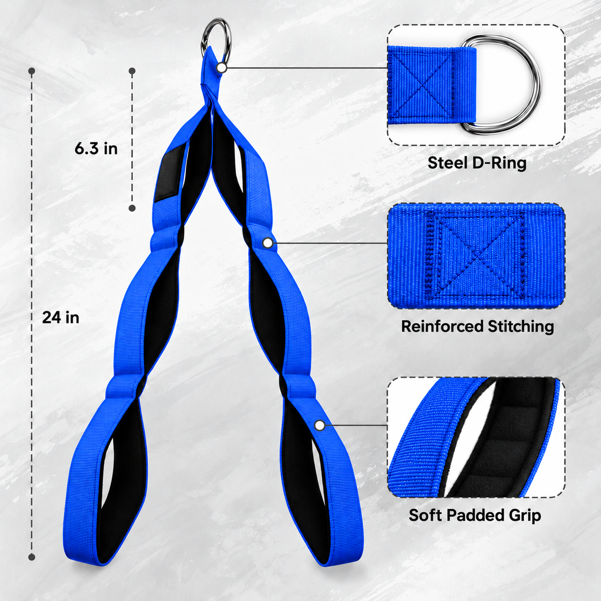 🔥 Heavy-Duty Triceps Rope Cable Attachment for Gym Workout 💪