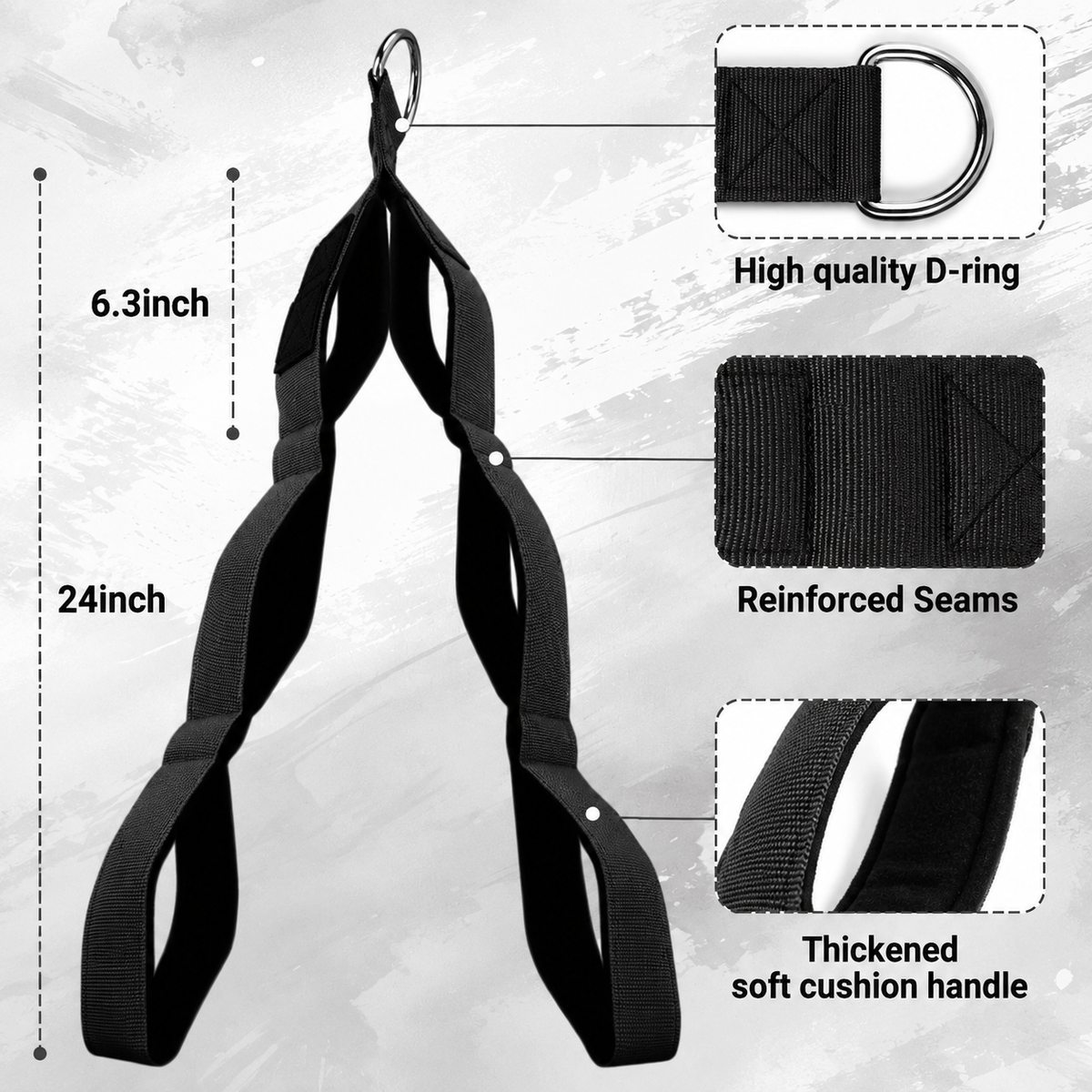 🔥 Heavy-Duty Triceps Rope Cable Attachment for Gym Workout 💪