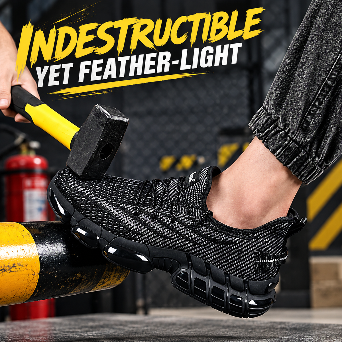 👟 Men's Lightweight Steel Toe Safety Sneakers | Puncture-Proof Work Shoes