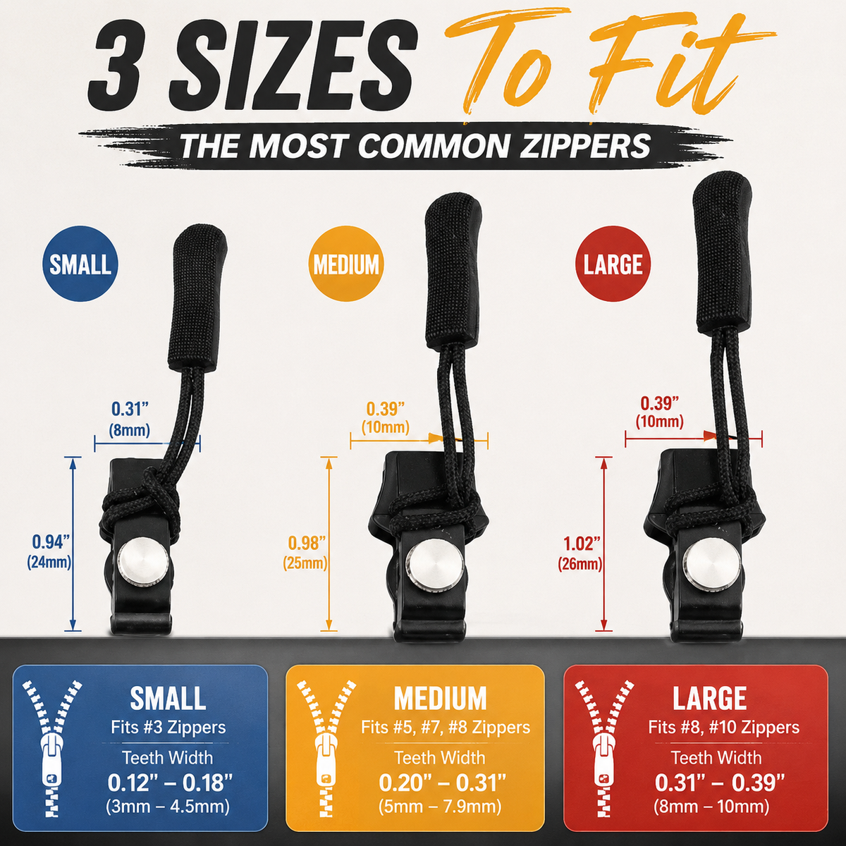 Universal Detachable Zipper Repair Kit – Fix Broken Zippers in Seconds! 🛠️