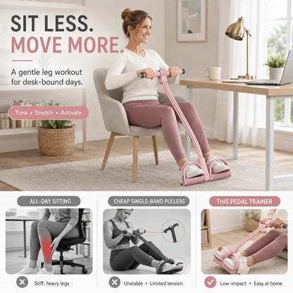 Pedal Resistance Trainer for Home Workouts & Leg Toning