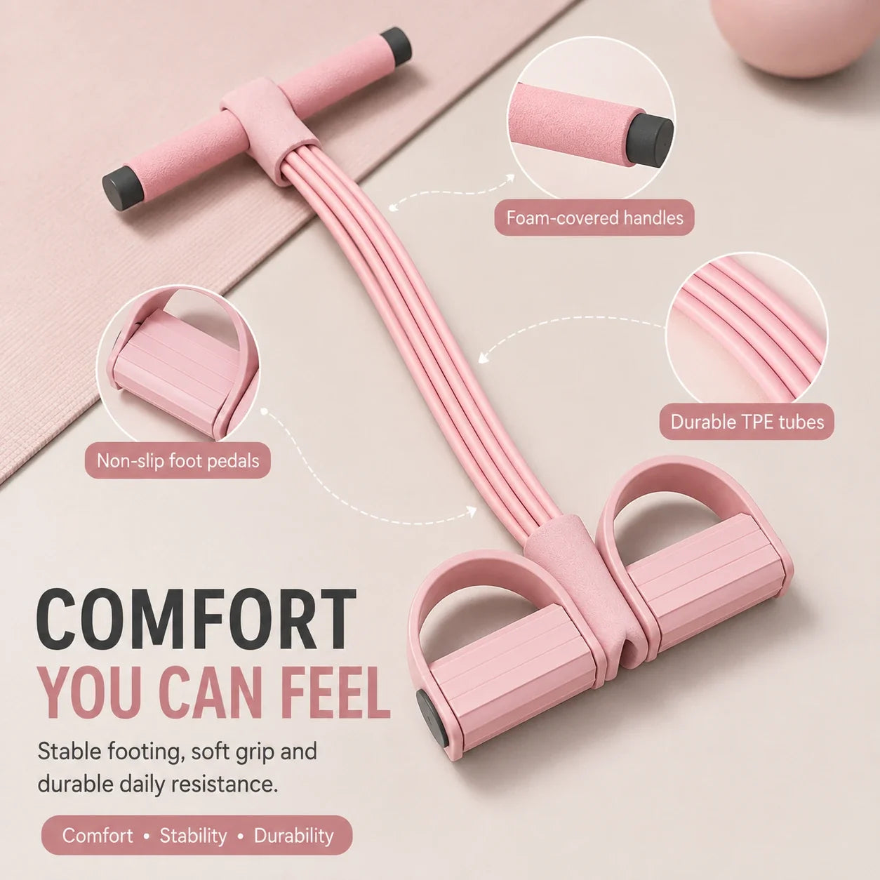 Pedal Resistance Trainer for Home Workouts & Leg Toning