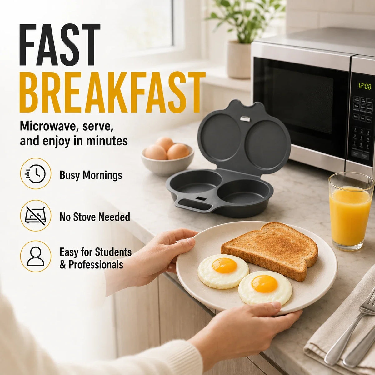 Microwave Egg Cooker for Quick & Easy Breakfasts