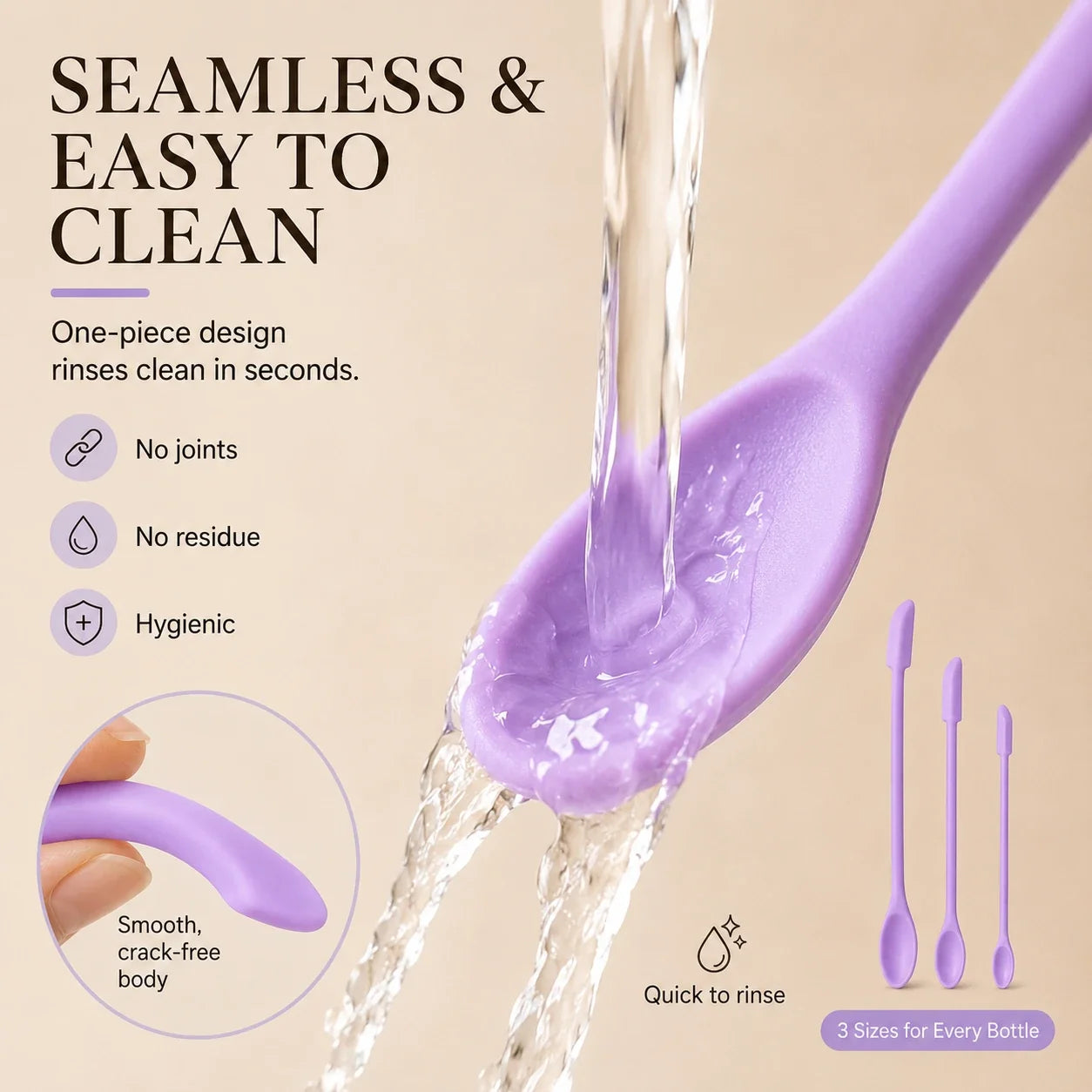 3-Piece Silicone Jar Spatula Set for Bottles & Jars