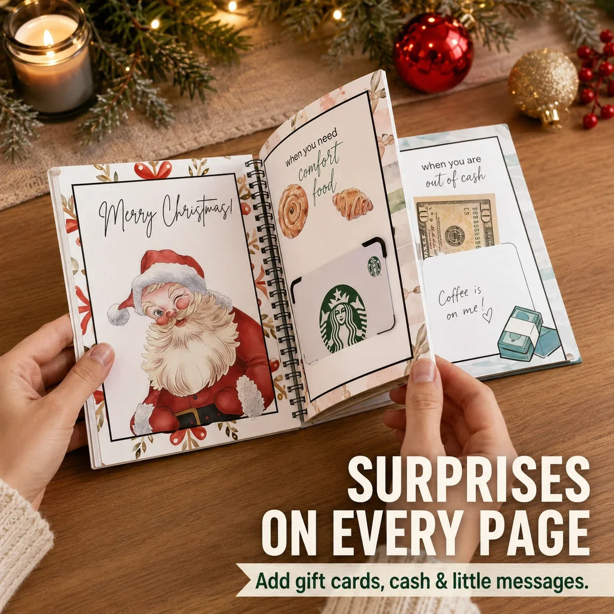 🎄 Christmas Gift Card Book – Personalized Holiday Gift