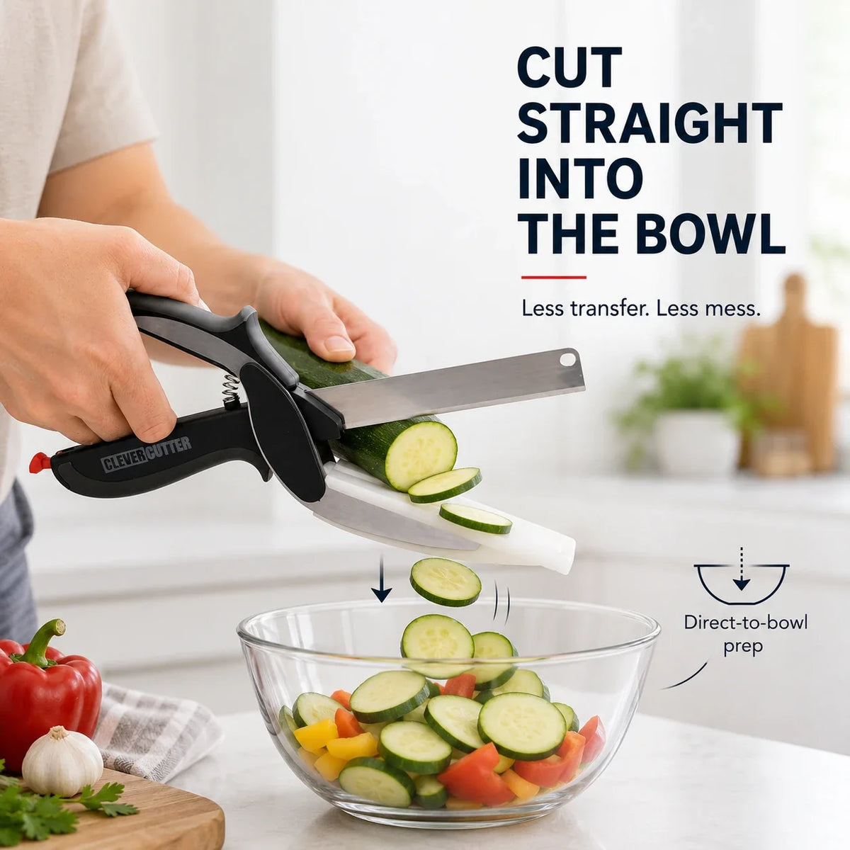 Clever Cutter 2-in-1 Knife & Food Chopper