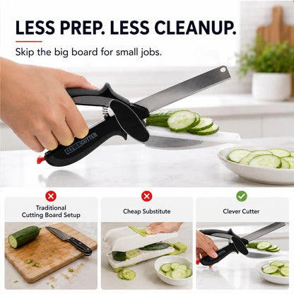 Clever Cutter 2-in-1 Knife & Food Chopper