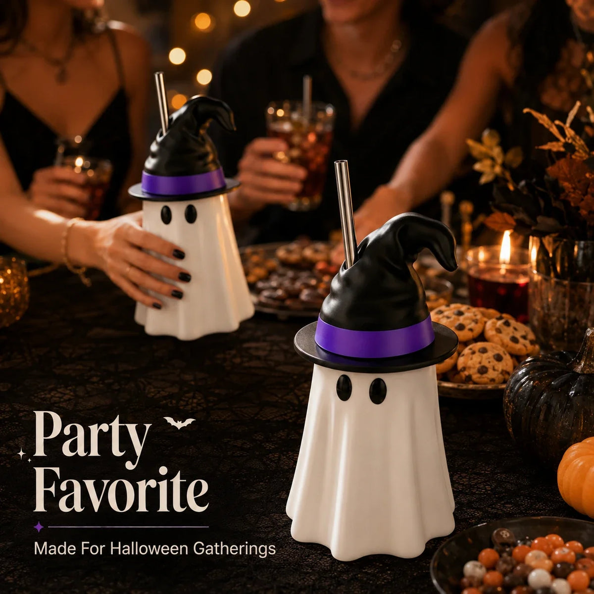 Halloween Ghost Can Cover | Reusable Spooky Drink Holder