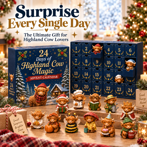 24 Days of Highland Cow Christmas Advent Calendar Blind Box 🎄