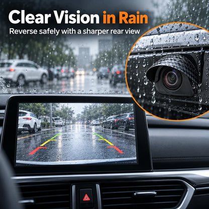 Car Camera Rain Shield – Rear & Side Lens Sun Visor Cover