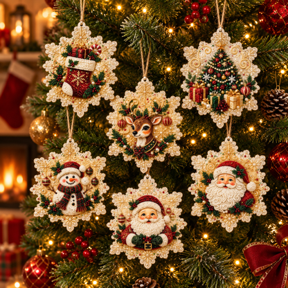 6PCS DIY Christmas Wooden Diamond Art Ornaments Kit 🌟🪵