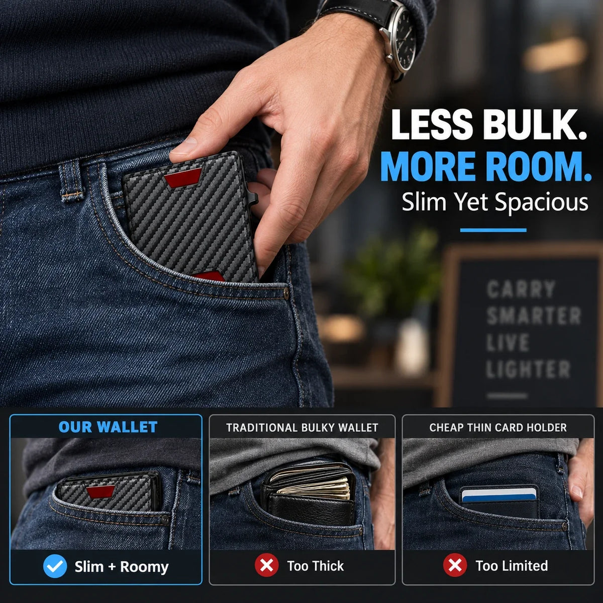 RFID Pop-Up Wallet for Men | Slim Quick-Access Wallet