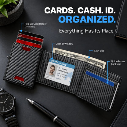 RFID Pop-Up Wallet for Men | Slim Quick-Access Wallet