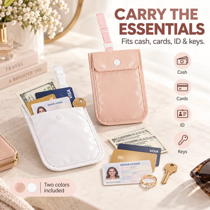 Hidden Bra Wallet for Women | Discreet Travel 2-Pack