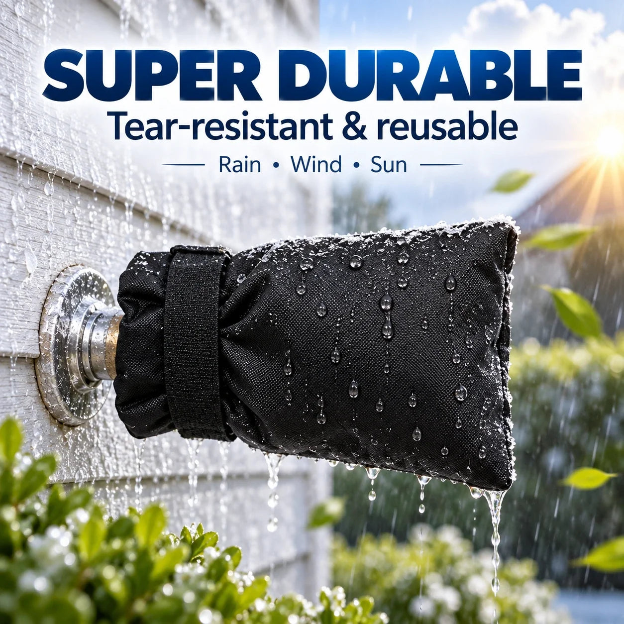 Outdoor Faucet Cover for Winter Freeze Protection