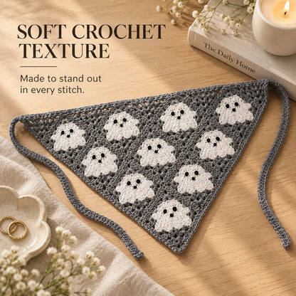 Gothic Crochet Bandana Head Scarf | Halloween Style