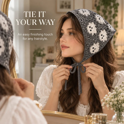 Gothic Crochet Bandana Head Scarf | Halloween Style