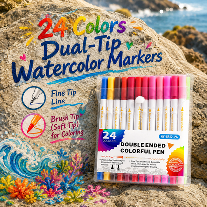 Dual Tip Acrylic Paint Markers Set