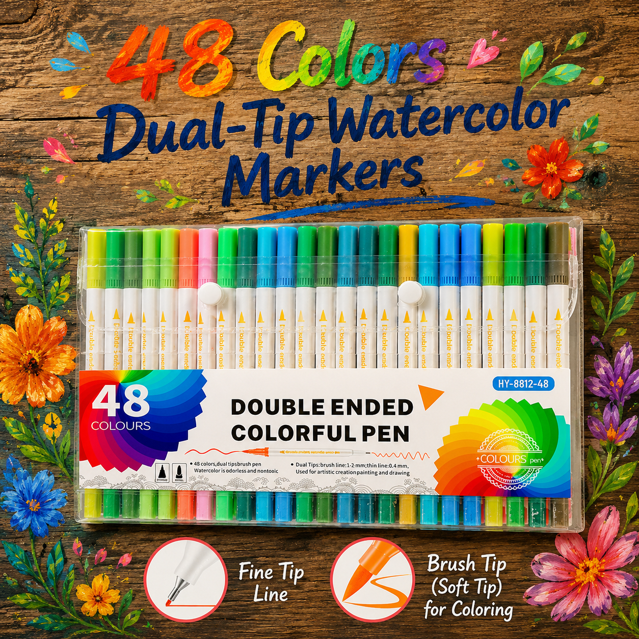 Dual Tip Acrylic Paint Markers Set