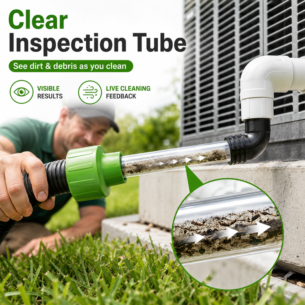 🛠️ Universal AC Drain Line Cleaner Adapter
