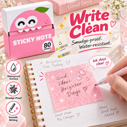 ✨ Glitter Transparent Pull-Out Sticky Notes & Aesthetic Memo Pads