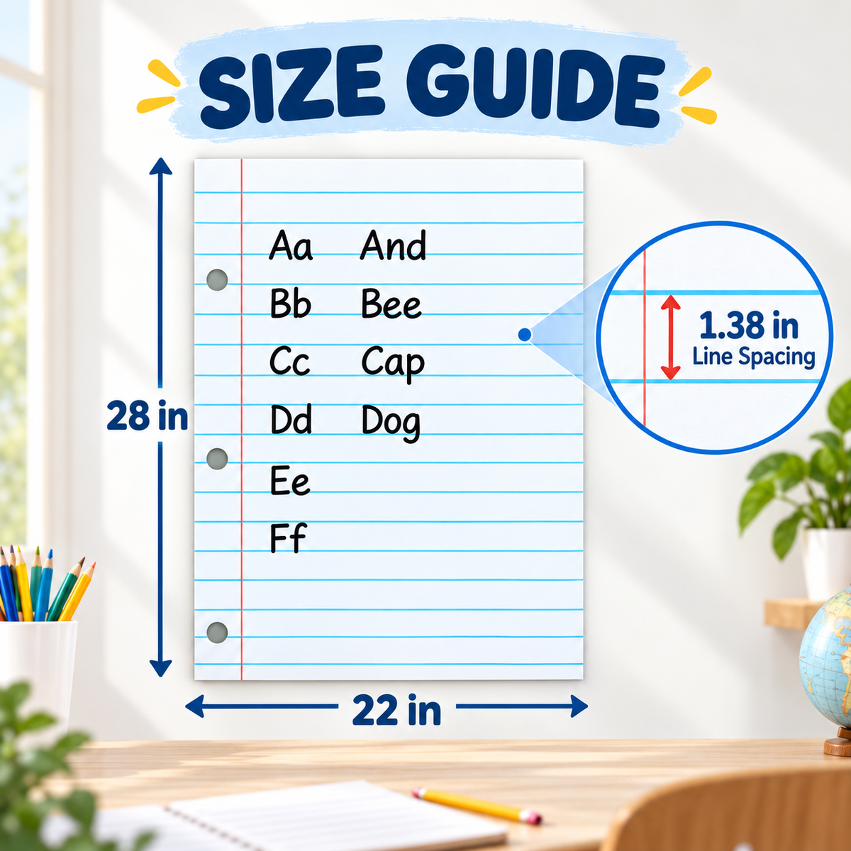 Flexible Magnetic Lined Paper Whiteboard with Dry-Erase Surface 🎯💡