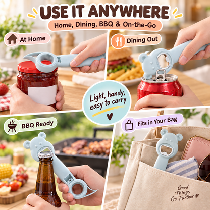 4-in-1 Cute Cartoon Multifunctional Bottle & Jar Opener 🧸
