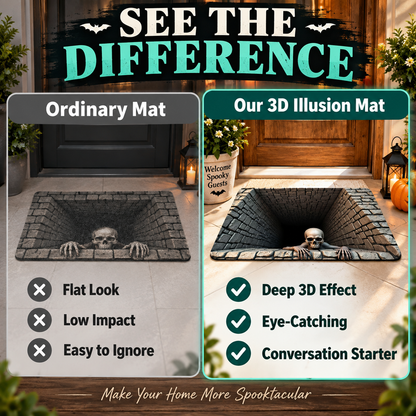 Optical Illusion Vortex & Trapdoor Doormat – Non-Slip Flannel Floor Mat 🌀