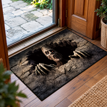 Optical Illusion Vortex & Trapdoor Doormat – Non-Slip Flannel Floor Mat 🌀