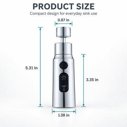 💧 360° Rotating Anti-Splash Universal Faucet Sprayer Head