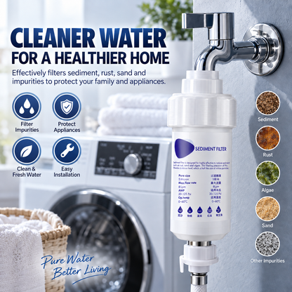 💧 50% OFF 5μm Sediment Water Filter – Cleaner Water For Washing Machine & Home