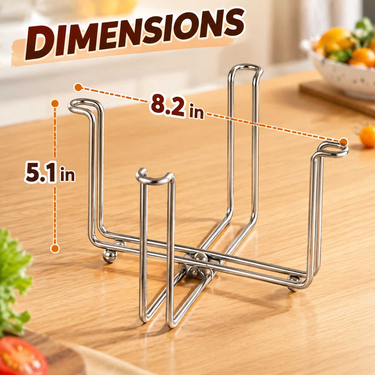 ✨ The Ultimate Foldable 304 Stainless Steel Trash Bag Holder