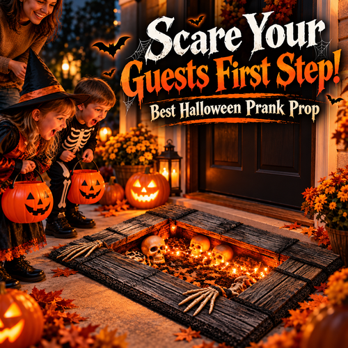 Halloween 3D Pit Illusion Welcome Mat - Non-Slip Horror Door Mat 🎃
