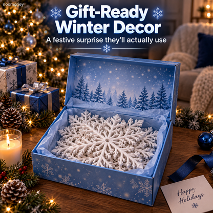 ❄️ LED Snowflake Wall Lights  – Blue & White Christmas Holiday Decor