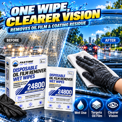 🚗 Windshield Oil Film Remover Wipes