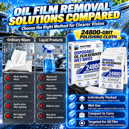 🚗 Windshield Oil Film Remover Wipes