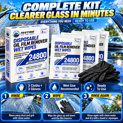 🚗 Windshield Oil Film Remover Wipes