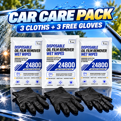 🚗 Windshield Oil Film Remover Wipes
